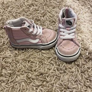 Vans Pink High Tops. Kids size 4